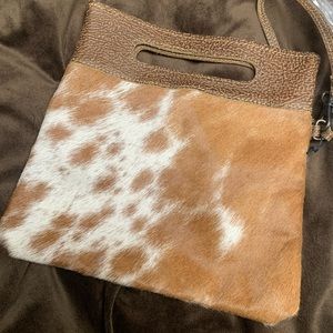 MYRA BIJOU LEATHER AND HAIRON BAG